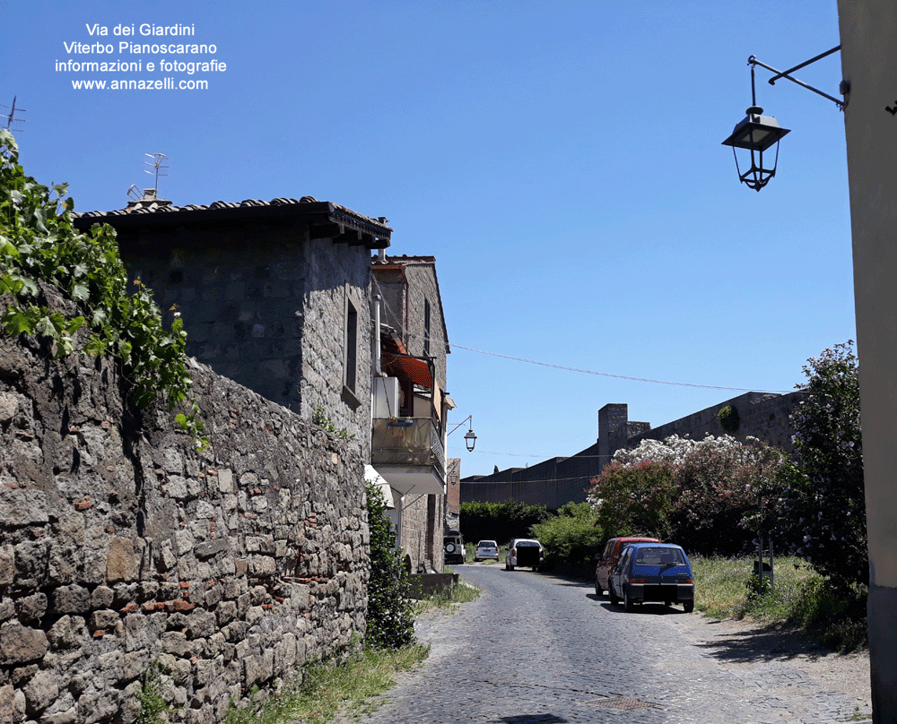 via dei giardini viterbo pianoscarano informazioni turistiche e foto anna zelli