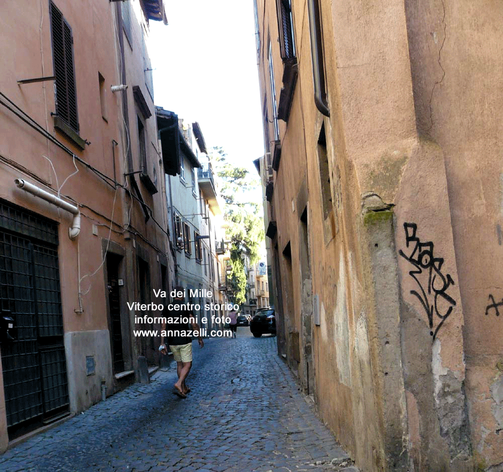 via dei mille viterbo centro storico info e foto anna zelli