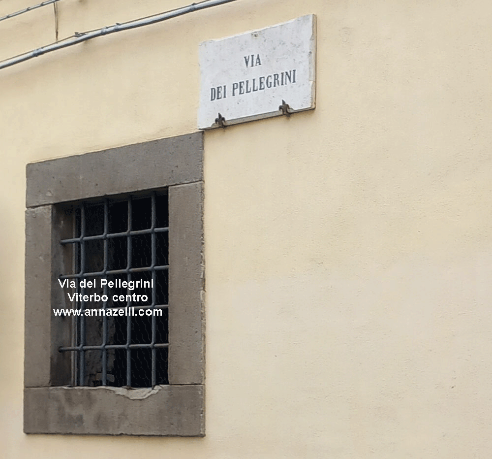 targa via dei pellegrini viterbo centro storico info e foto anna zelli