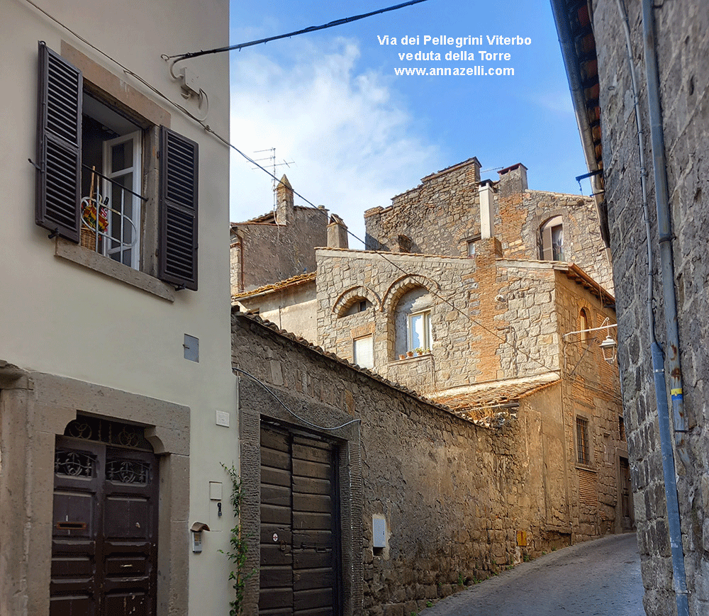 via dei pellegrini veduta della torre viterbo centro info foto anna zelli