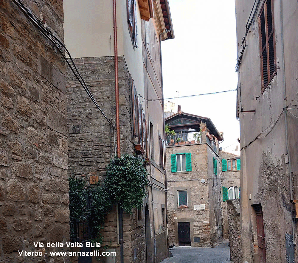 via della vota buia viterbo centro storico info e foto anna zelli