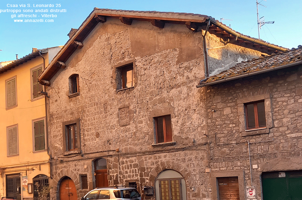 casa a via san leonardo 25 purtroppo andati distrutti gli affreschi viterbo info e foto anna zelli