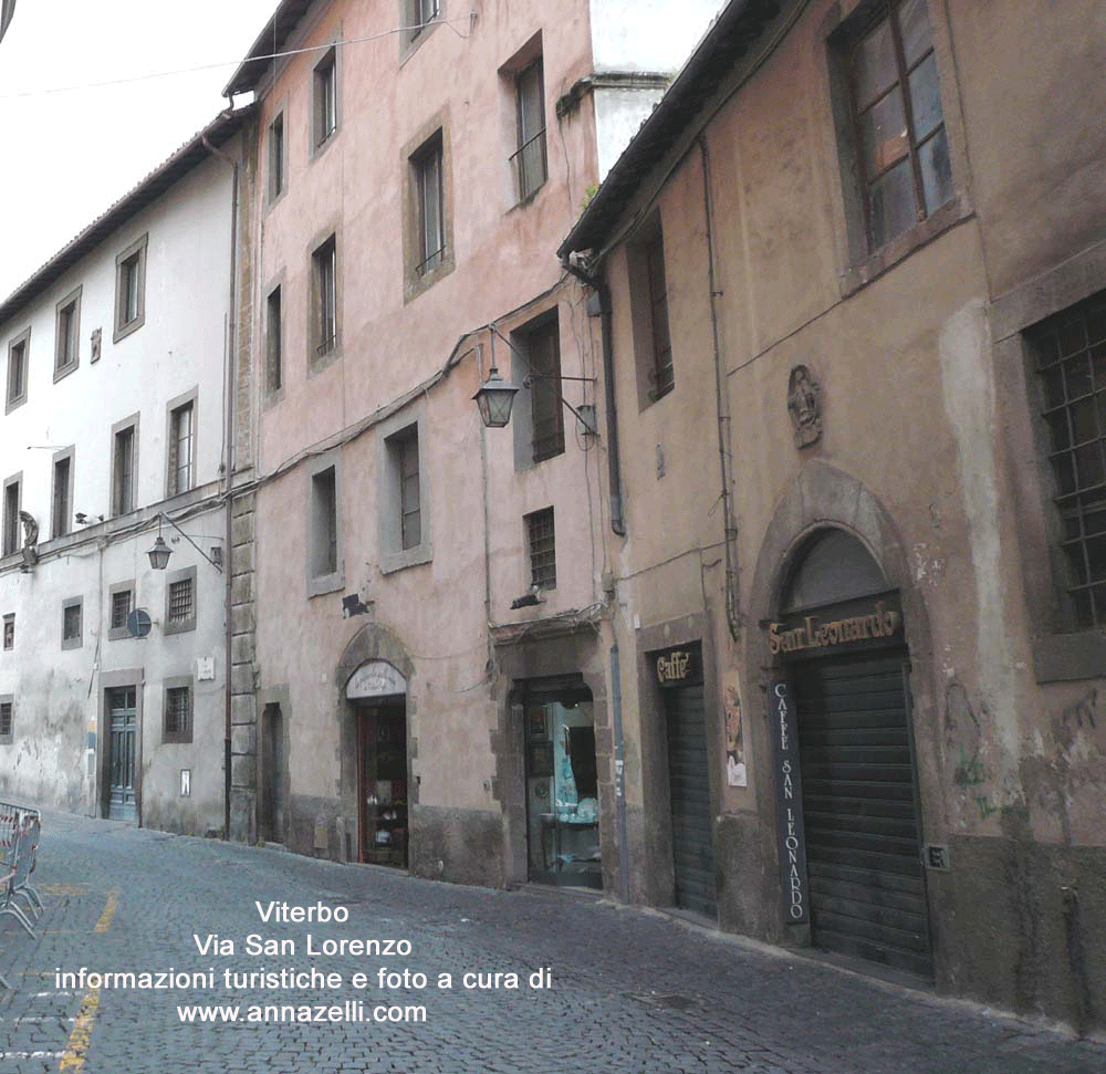 viterbo via san lorenzo info turistiche e foto