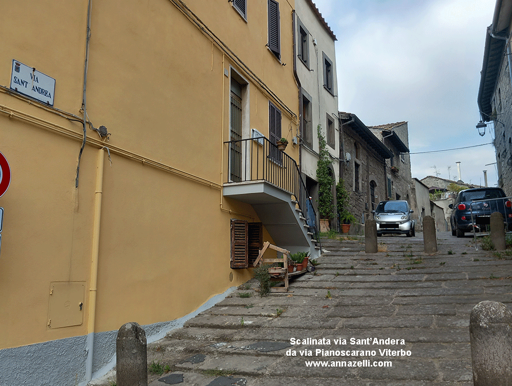 via sant'andrea da via pianoscarano scalinata pianoscarano viterbo info e foto anna zelli