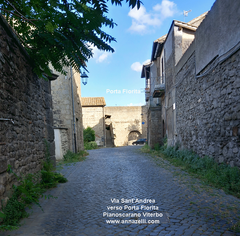 via sant'andrea verso porta fiorita pianoscarano viterbo info e foto anna zelli