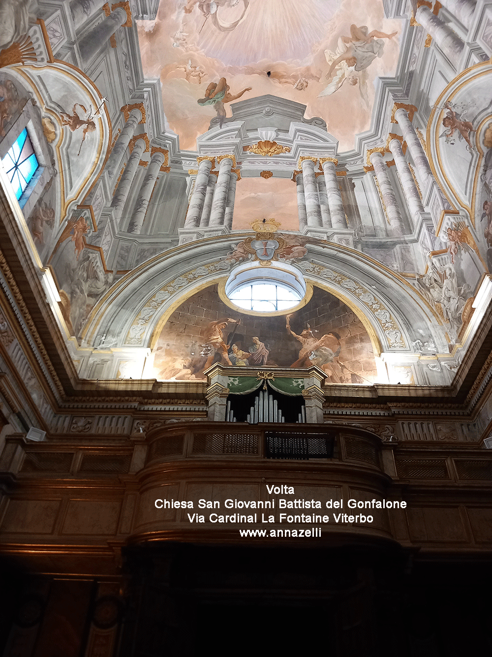 volta soffitto chiesa san giovanni del gonfalone viterbo via cardinal la fantaine info e foto anna zelli