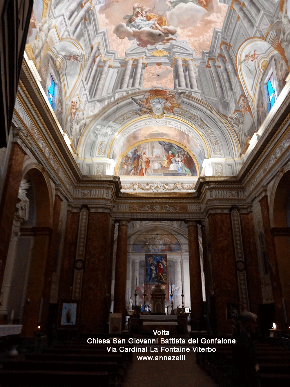 volta soffitto chiesa san giovanni del gonfalone viterbo via cardinal la fantaine info e foto anna zelli