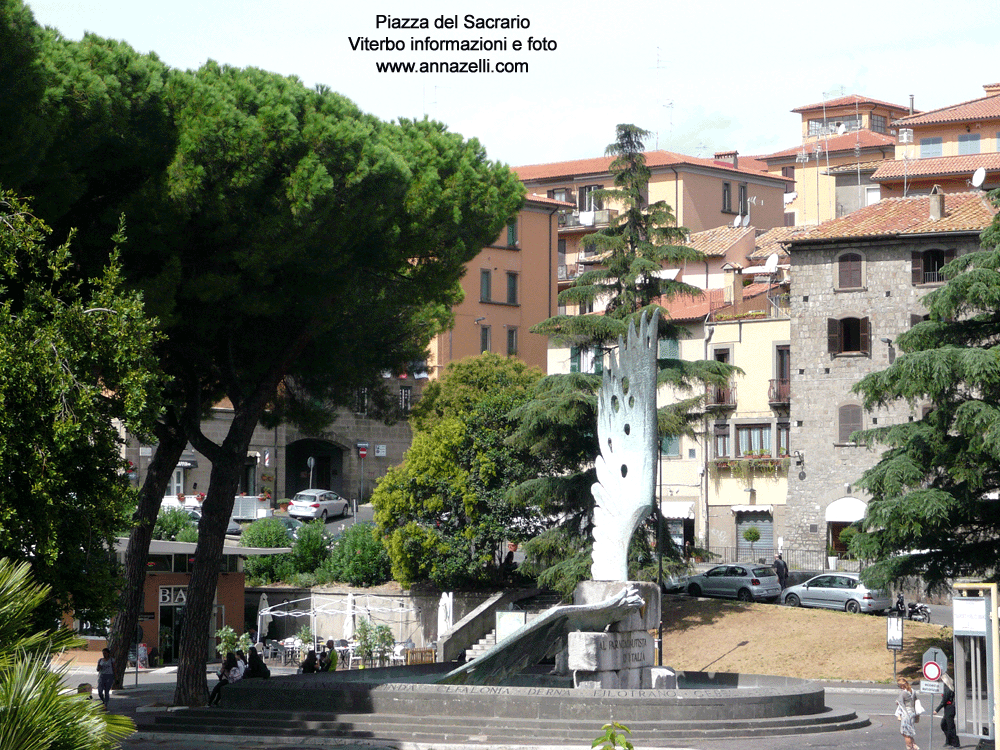 piazza del sacrario viterbo centro storico info e foto anna zelli