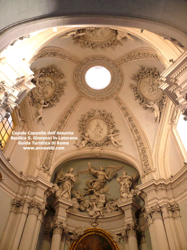 volta della cupola della cappella dell'assunta basilica san giovanni in laterano roma